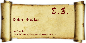 Doba Beáta névjegykártya